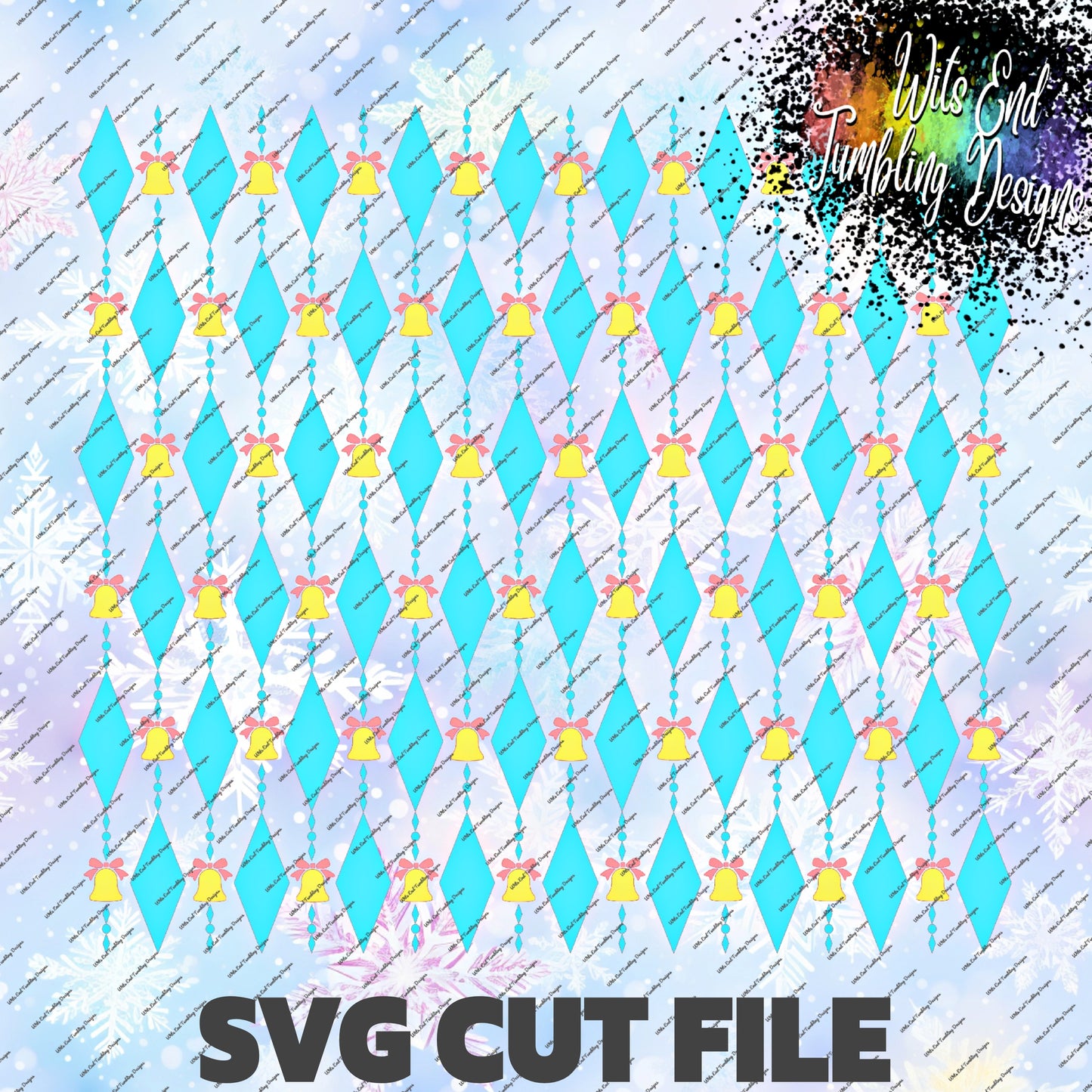 Diamonds and Bells SVG CUT FILE ** DIGITAL DOWNLOAD**