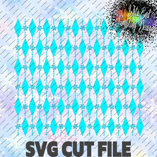 Diamonds and Snowflakes SVG CUT FILE ** DIGITAL DOWNLOAD**
