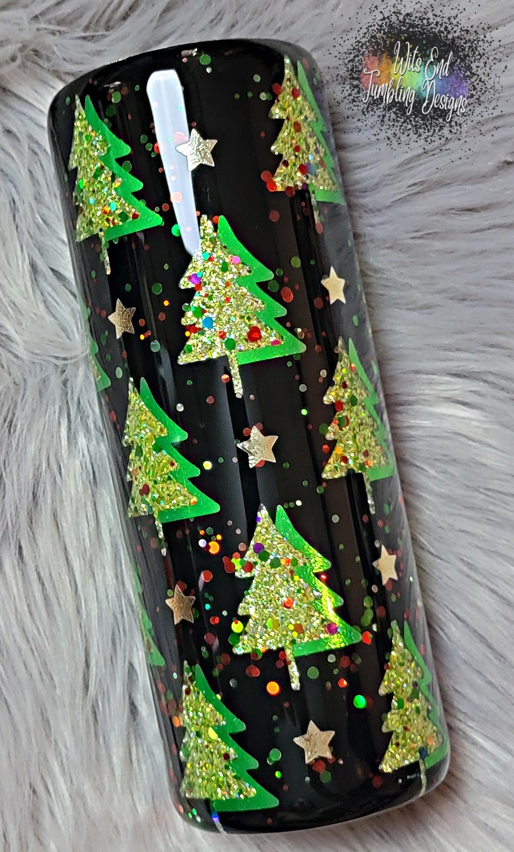 24oz Peekaboo Christmas Tree tumbler