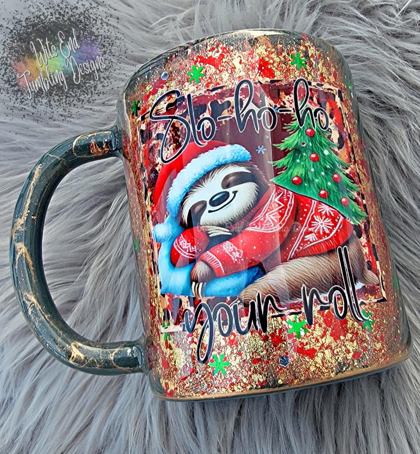 12oz Slo-ho-ho your roll sloth tumbler