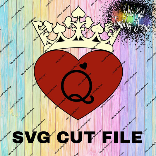 Crowned Heart Opt.2 Layered SVG Cut file **DIGITAL DOWNLOAD**