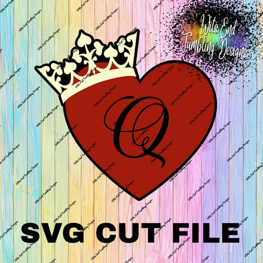 Crowned Heart Layered SVG Cut file **DIGITAL DOWNLOAD**