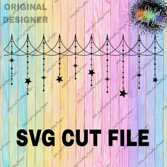 Star Swag Border Opt.1 SVG cut file **DIGITAL DOWNLOAD**